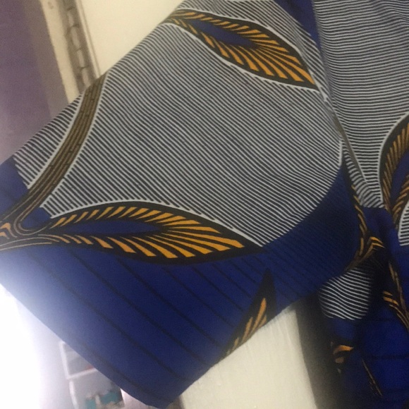 African Print A Line Midi Dress - Picture 4 of 5